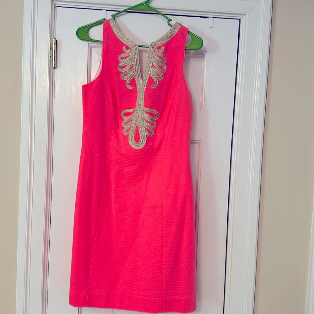 Lilly Pulitzer shift dress.
